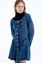 Flared-skirt denim dress - 3