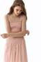 Smocked flared-skirt dress - 4