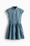 Flared-skirt denim dress - 2