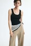 Scarf-detail trousers - 4
