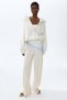 Scarf-detail trousers
