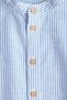 Linen-blend grandad shirt