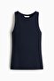 Ribbed cotton vest top - 2