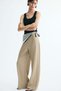 Scarf-detail trousers - 2