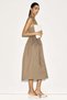 Flared-skirt poplin dress - 3