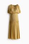MAMA Smocked cape-detail nursing dress