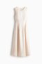 Flared-skirt poplin dress