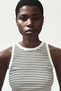 Ribbed cotton vest top
