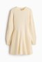 Knitted flared-skirt dress
