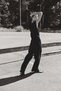 Crinkled drawstring trousers