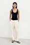 Foldover-waist linen-blend trousers - 4