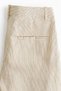 Linen-blend barrel trousers