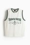 Relaxed Fit Printed mesh vest top - 7