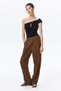Tapered linen-blend trousers
