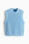 Regular Fit Hole-knit sweater vest - 6