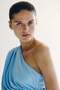 Draped one-shoulder top