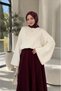 Women's Bat Sleeve Oversize Knitwear Sweater - 4