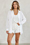 3900 Oversize Long Basic Shirt - White