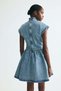 Flared-skirt denim dress - 3