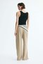 Scarf-detail trousers