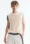 Regular Fit Hole-knit sweater vest - 5
