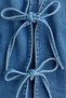 Tie-front denim waistcoat