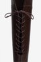 Women's Over-The-Knee Boots with Zipper and Back Lace Detail, Berin Brown - 3