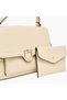 Solid Crossbody Bag with Pouch - 6