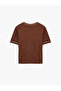 Viscose Blended Crew Neck Short Sleeve Knit Sweater - 6