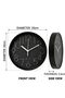Modern 20cm Round Wall Clock – Sleek Black Frame with Bold High-Contrast Easy-to-Read Numbers - 3