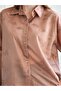 Women's Coffee Short Sleeve Embroidered Shirt Lapel Button Woven Summer Shirt - 7