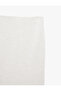 Slim Fit Midi Length Pencil Skirt with Stitching Detail - 7