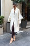 Women's Ecru Stylish Buttoned Soft Textured Knitwear Cardigan - 3
