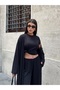 Women's Black Viscose Cardigan Triple Set - 6