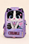 Girl's College School Bag Set 3-Piece Cat Patterned Backpack Lunch Bag Pencil Holder - 2