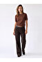 Viscose Blended Crew Neck Short Sleeve Knit Sweater