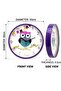 30cm Kids Owl Wall Clock – Silent Non-Ticking Sweep Movement–Large 12-Inch Purple Frame - 2