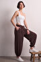 Women's Drawstring Shalwar Trousers - Bitter Brown