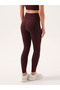Motion Cross Waist Leggings Burgundy - 3