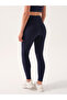 Motion Cross Waist Leggings Navy Blue - 4