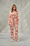 Women's Korean-Inspired Satin Kimono Robe Long Pajama Set Sakura & Belted Nightgown Set with Pockets for Dowry, Honeymoon, Gift - 4
