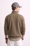 Men's Half-Zip Stand Collar Thessaloniki Sweatshirt - Brown - 4