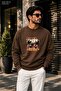 Men'Sbad Dreams Los Angeles Palm Tree Printed Cycling Round Neck Casual Sweatshirt