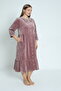 Women's Plus Size Cotton Buttoned Dress / Dusty Rose 3917 - 2