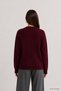 Buttoned Ribbed Cardigan 0119 Claret Red - 3