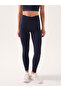 Motion Cross Waist Leggings Navy Blue - 3