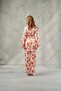Women's Korean-Inspired Satin Kimono Robe Long Pajama Set Sakura & Belted Nightgown Set with Pockets for Dowry, Honeymoon, Gift - 7