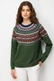 Women's Crew Neck Roba Jacquard Wool Sweater K.Yosun - 3