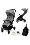 - Theta Auto Fold Compact Lightweight Travel Stroller - Grey