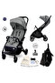 - Theta Auto Fold Compact Lightweight Travel Stroller - Grey - 4